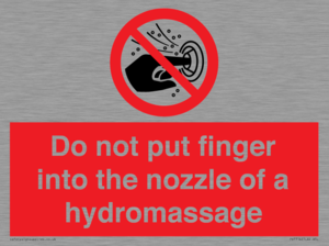 PV7714: Do not put finger into the nozzle of a hydromassage
