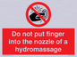 PV7714: Do not put finger into the nozzle of a hydromassage