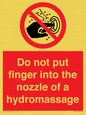 PV7714: Do not put finger into the nozzle of a hydromassage