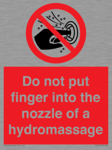 PV7714: Do not put finger into the nozzle of a hydromassage