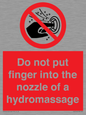 PV7714: Do not put finger into the nozzle of a hydromassage