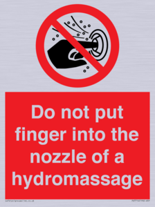 PV7714: Do not put finger into the nozzle of a hydromassage