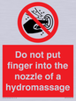 PV7714: Do not put finger into the nozzle of a hydromassage