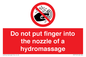 PV7714: Do not put finger into the nozzle of a hydromassage