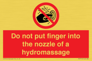 PV7714: Do not put finger into the nozzle of a hydromassage