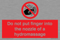 PV7714: Do not put finger into the nozzle of a hydromassage