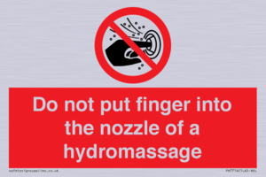 PV7714: Do not put finger into the nozzle of a hydromassage
