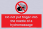 PV7714: Do not put finger into the nozzle of a hydromassage
