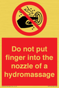 PV7714: Do not put finger into the nozzle of a hydromassage