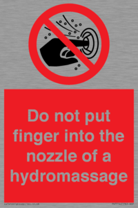 PV7714: Do not put finger into the nozzle of a hydromassage