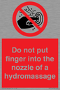 PV7714: Do not put finger into the nozzle of a hydromassage