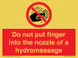 PV7714: Do not put finger into the nozzle of a hydromassage