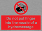 PV7714: Do not put finger into the nozzle of a hydromassage