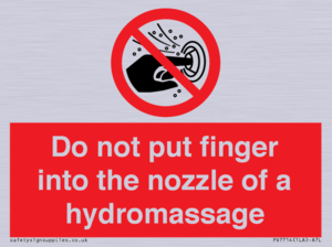 PV7714: Do not put finger into the nozzle of a hydromassage