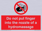 PV7714: Do not put finger into the nozzle of a hydromassage