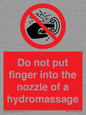 PV7714: Do not put finger into the nozzle of a hydromassage