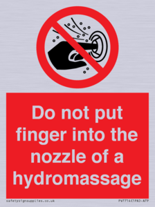 PV7714: Do not put finger into the nozzle of a hydromassage