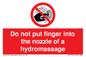 PV7714: Do not put finger into the nozzle of a hydromassage