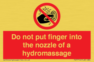 PV7714: Do not put finger into the nozzle of a hydromassage