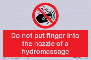 PV7714: Do not put finger into the nozzle of a hydromassage