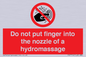 PV7714: Do not put finger into the nozzle of a hydromassage