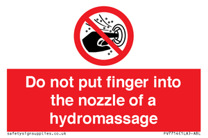 PV7714: Do not put finger into the nozzle of a hydromassage