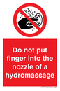 PV7714: Do not put finger into the nozzle of a hydromassage