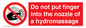 PV7714: Do not put finger into the nozzle of a hydromassage