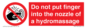PV7714: Do not put finger into the nozzle of a hydromassage