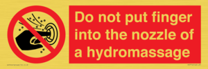 PV7714: Do not put finger into the nozzle of a hydromassage