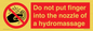 PV7714: Do not put finger into the nozzle of a hydromassage
