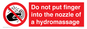 PV7714: Do not put finger into the nozzle of a hydromassage