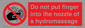 PV7714: Do not put finger into the nozzle of a hydromassage