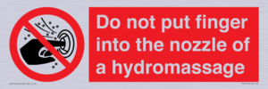 PV7714: Do not put finger into the nozzle of a hydromassage