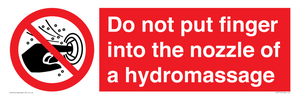 PV7714: Do not put finger into the nozzle of a hydromassage
