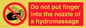PV7714: Do not put finger into the nozzle of a hydromassage