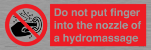 PV7714: Do not put finger into the nozzle of a hydromassage