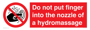 PV7714: Do not put finger into the nozzle of a hydromassage
