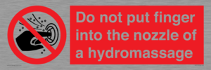 PV7714: Do not put finger into the nozzle of a hydromassage