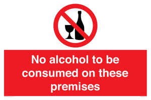 PV7718: No alcohol to be consumed on these premises