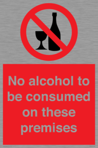 PV7718: No alcohol to be consumed on these premises