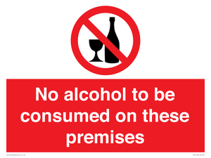 PV7718: No alcohol to be consumed on these premises