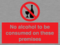 PV7718: No alcohol to be consumed on these premises