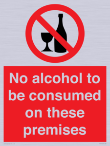 PV7718: No alcohol to be consumed on these premises
