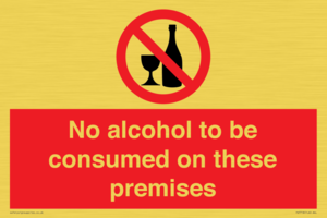 PV7718: No alcohol to be consumed on these premises