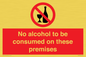 PV7718: No alcohol to be consumed on these premises