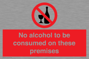 PV7718: No alcohol to be consumed on these premises