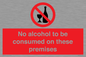 PV7718: No alcohol to be consumed on these premises