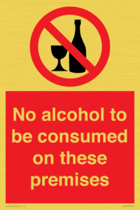 PV7718: No alcohol to be consumed on these premises