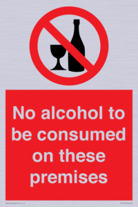 PV7718: No alcohol to be consumed on these premises